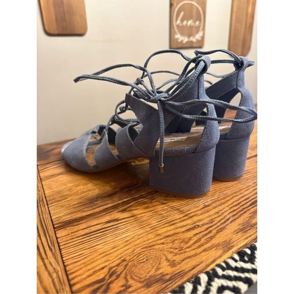 Steve Madden Blue Ghillie Lace-Up Ankle Tie Gladiator Strappy Sandals Size 9.5 - Picture 4 of 7